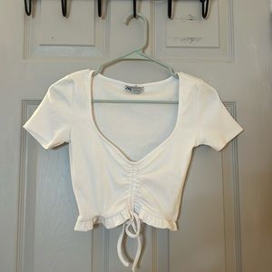 White cute crop top!